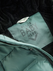 Baker by Ted Baker Green Shower Resistant Snowsuit - Image 4 of 8