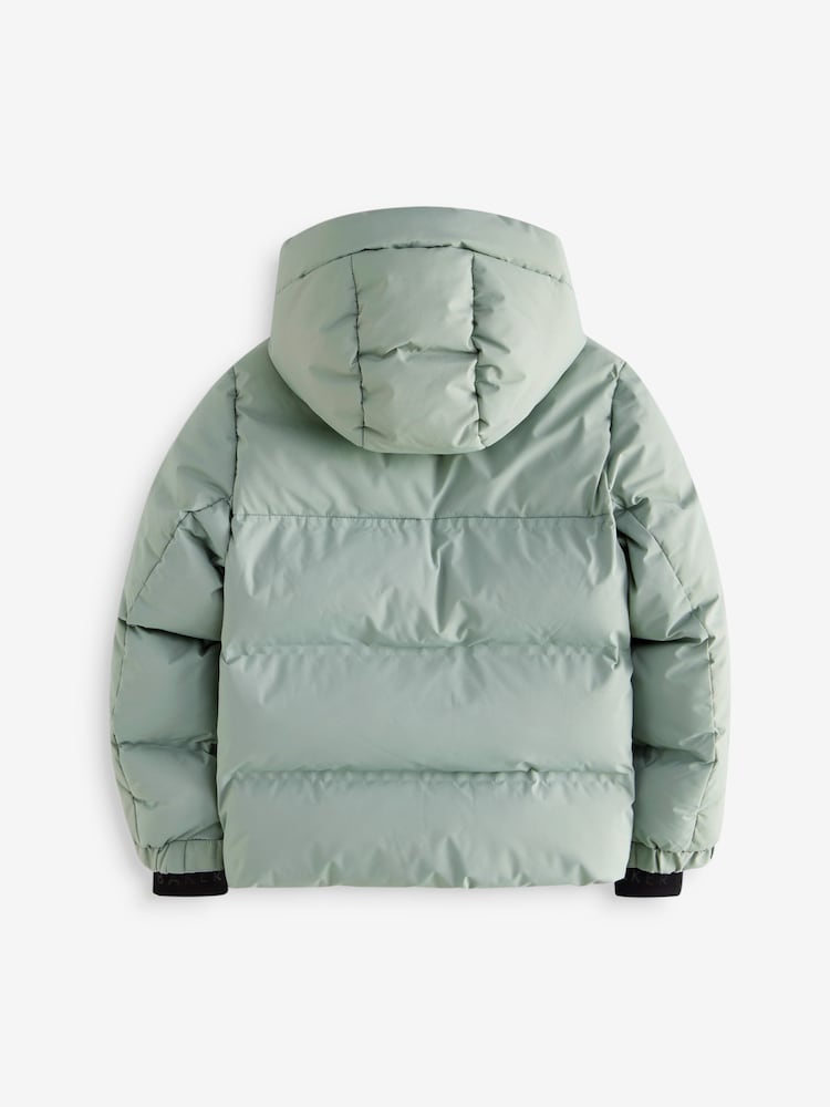 Baker by Ted Baker Green Shower Resistant Heatseal Coat - Image 10 of 14