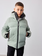 Baker by Ted Baker Green Shower Resistant Heatseal Coat - Image 4 of 14