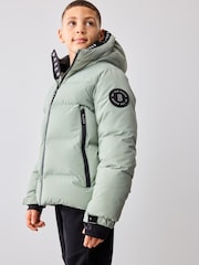 Baker by Ted Baker Green Shower Resistant Heatseal Coat - Image 5 of 14