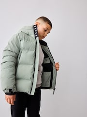 Baker by Ted Baker Green Shower Resistant Heatseal Coat - Image 6 of 14