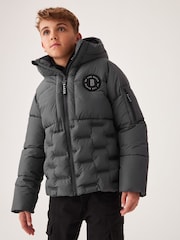Baker by Ted Baker Grey Shower Resistant Heatseal Coat - Image 1 of 10