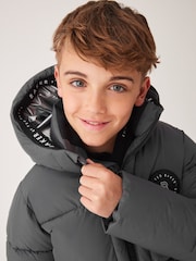Baker by Ted Baker Grey Shower Resistant Heatseal Coat - Image 5 of 10