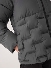 Baker by Ted Baker Grey Shower Resistant Heatseal Coat - Image 7 of 10
