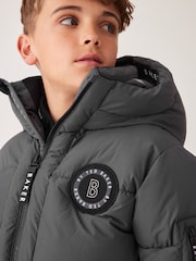Baker by Ted Baker Grey Shower Resistant Heatseal Coat - Image 8 of 10