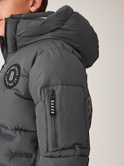 Baker by Ted Baker Grey Shower Resistant Heatseal Coat - Image 9 of 10