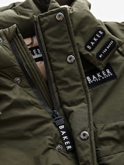 Baker by Ted Baker Khaki Green Shower Resistant Parka - Image 15 of 17
