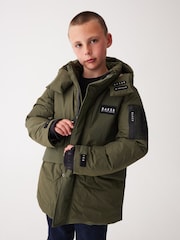 Baker by Ted Baker Khaki Green Shower Resistant Parka - Image 3 of 17