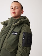 Baker by Ted Baker Khaki Green Shower Resistant Parka - Image 5 of 17