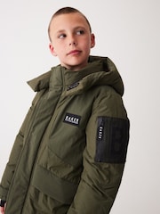 Baker by Ted Baker Khaki Green Shower Resistant Parka - Image 7 of 17