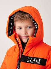 Baker by Ted Baker Shower Resistant Longline Padded Coat - Image 7 of 16