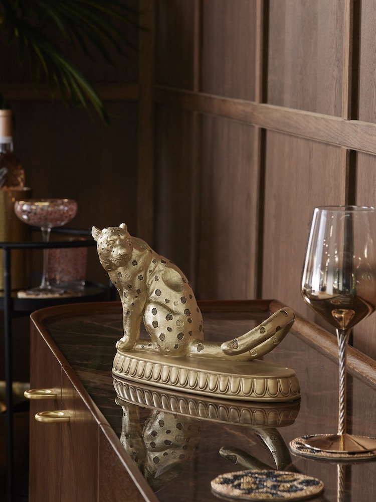 Gold Leopard Print Bottle Holder - Image 2 of 7