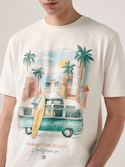 Ecru 100% Cotton VW Camper Van License T-Shirt - Image 4 of 6