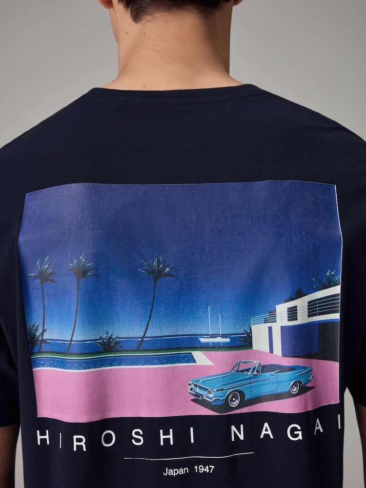 Hiroshi Nagai Car Navy Blue Artist Licence T-Shirt - Image 5 of 8