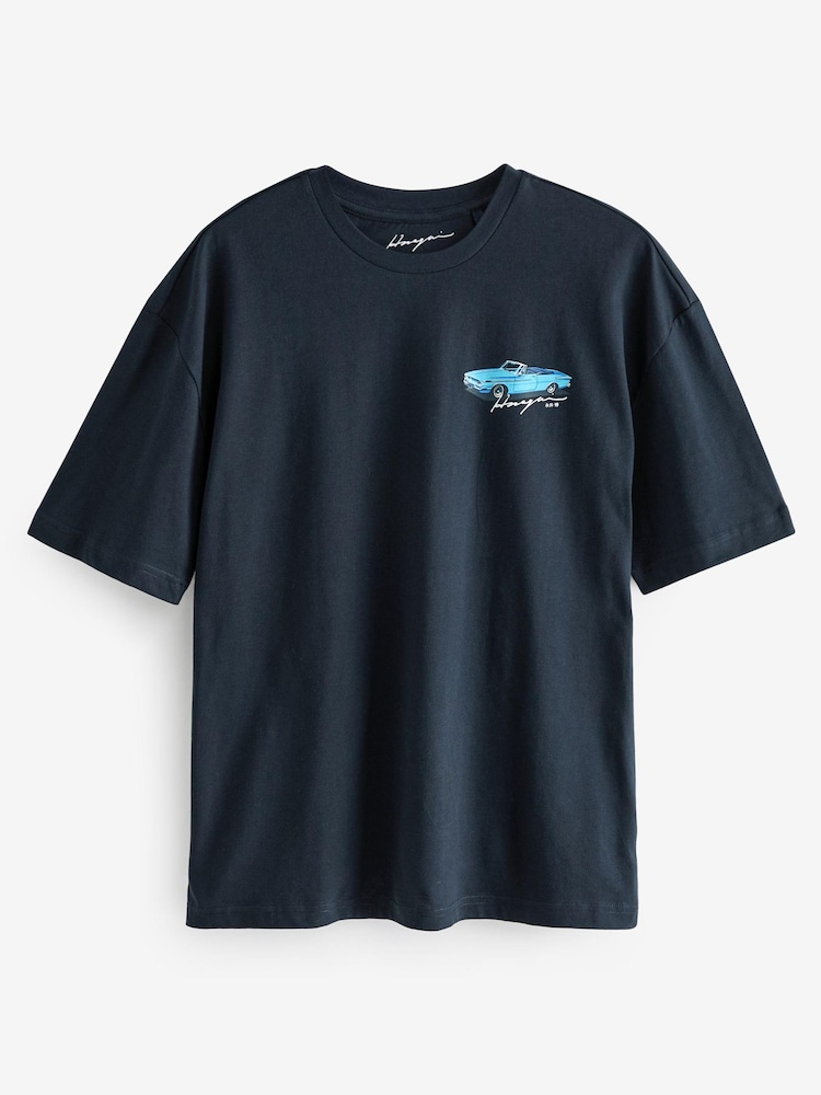 Hiroshi Nagai Car Navy Blue Artist Licence T-Shirt - Image 6 of 8