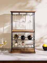 Black Bronx Wine Rack and Glass Holder - Image 1 of 5