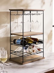 Black Bronx Wine Rack and Glass Holder - Image 2 of 5