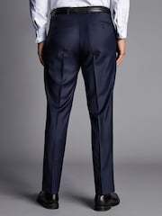 Синий - Бежевые брюки зауженного кроя из саржи Charles Tyrwhitt - Image 2 of 2