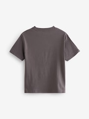 Charcoal Grey Oversized Embellished 100% Cotton Graphic T-Shirt (3-16yrs) - Image 2 of 3
