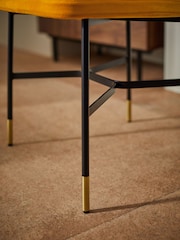 MADE.COM Set of 2 Ochre Yellow Amalyn Dining Chairs in Velvet - Image 4 of 4