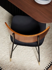 MADE.COM Set of 2 Charcoal Grey Amalyn Dining Chairs in Velvet - Image 2 of 4