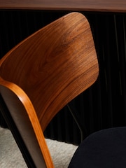 MADE.COM Set of 2 Charcoal Grey Amalyn Dining Chairs in Velvet - Image 3 of 4