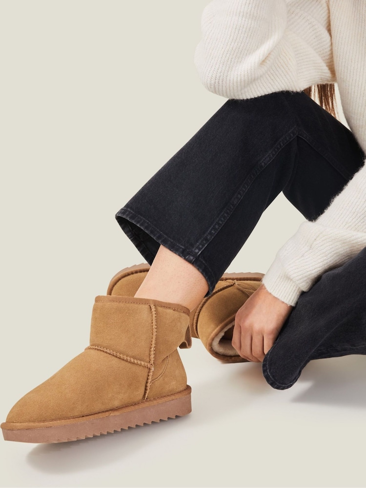 Accessorize Brown Mid Suede Boots - Image 4 of 4