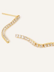 Accessorize Gold Tone Tennis Chain Earrings - Image 2 of 3
