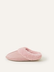 Accessorize Pink Faux Fur Mule Slippers - Image 2 of 2