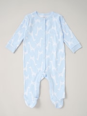 Rock-A-Bye Baby Boutique Baby Blue Giraffe and Elephant Print 100% Cotton Gift Set 5 Piece - Image 2 of 4
