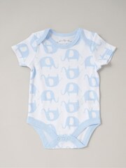 Rock-A-Bye Baby Boutique Baby Blue Giraffe and Elephant Print 100% Cotton Gift Set 5 Piece - Image 3 of 4