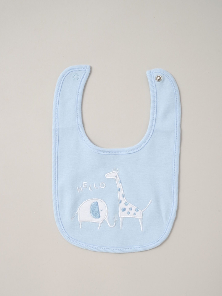 Rock-A-Bye Baby Boutique Baby Blue Giraffe and Elephant Print 100% Cotton Gift Set 5 Piece - Image 4 of 4