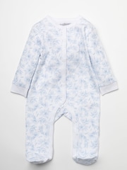 Rock-A-Bye Baby Boutique Blue Floral Print Cotton 5-Piece Baby 100% Cotton Gift Set - Image 1 of 5