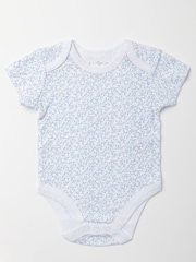 Rock-A-Bye Baby Boutique Blue Floral Print Cotton 5-Piece Baby 100% Cotton Gift Set - Image 2 of 5