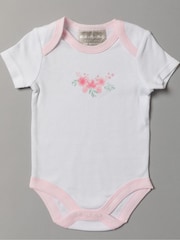 Rock-A-Bye Baby Boutique Pink Floral Print Cotton 5-Piece Baby 100% Cotton Gift Set - Image 3 of 5