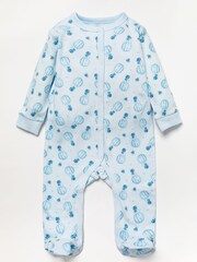 Rock-A-Bye Baby Boutique Baby Blue Hot Air Balloon Printed 100% Cotton Gift Set 5 Piece - Image 2 of 5