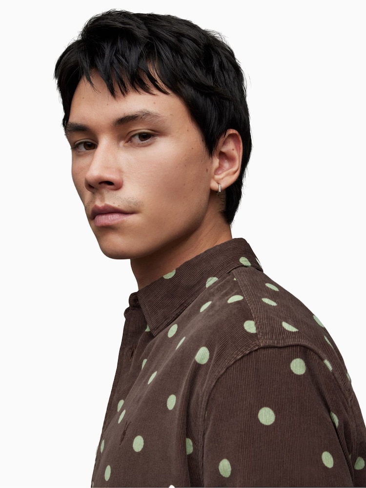 AllSaints Brown Ocular Shirt - Image 2 of 6