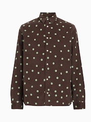 AllSaints Brown Ocular Shirt - Image 6 of 6