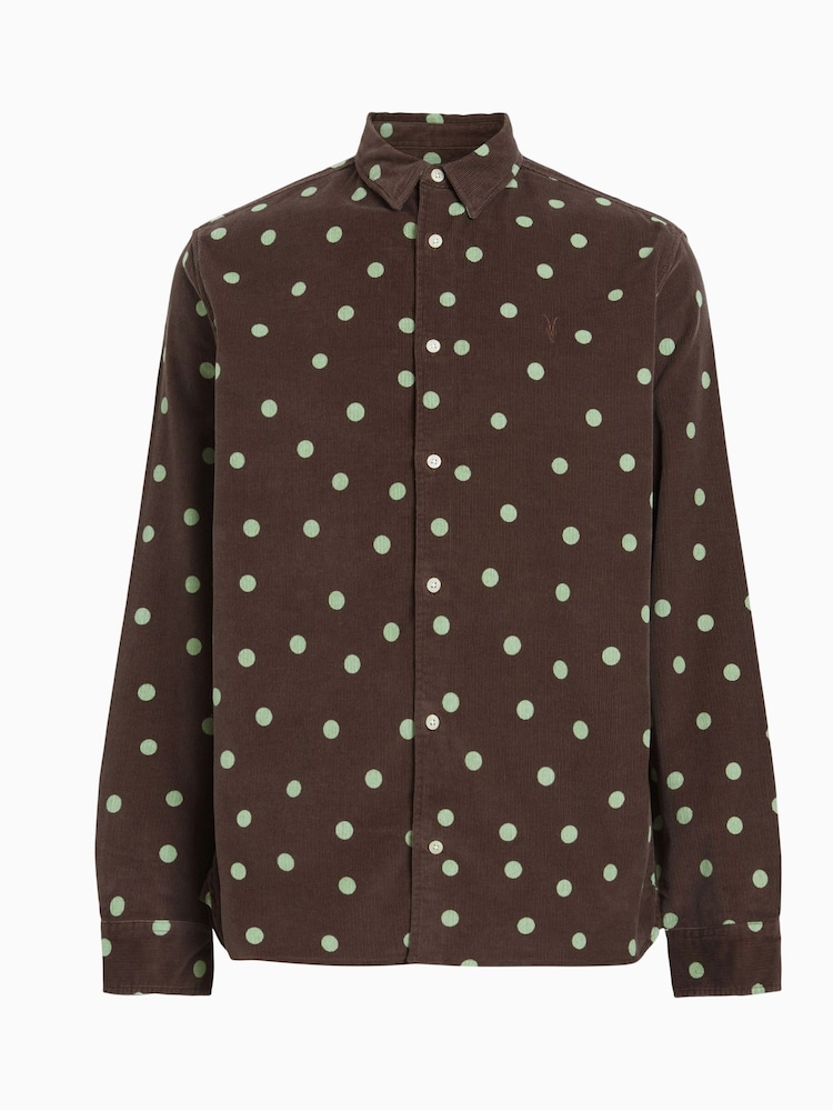 AllSaints Brown Ocular Shirt - Image 6 of 6