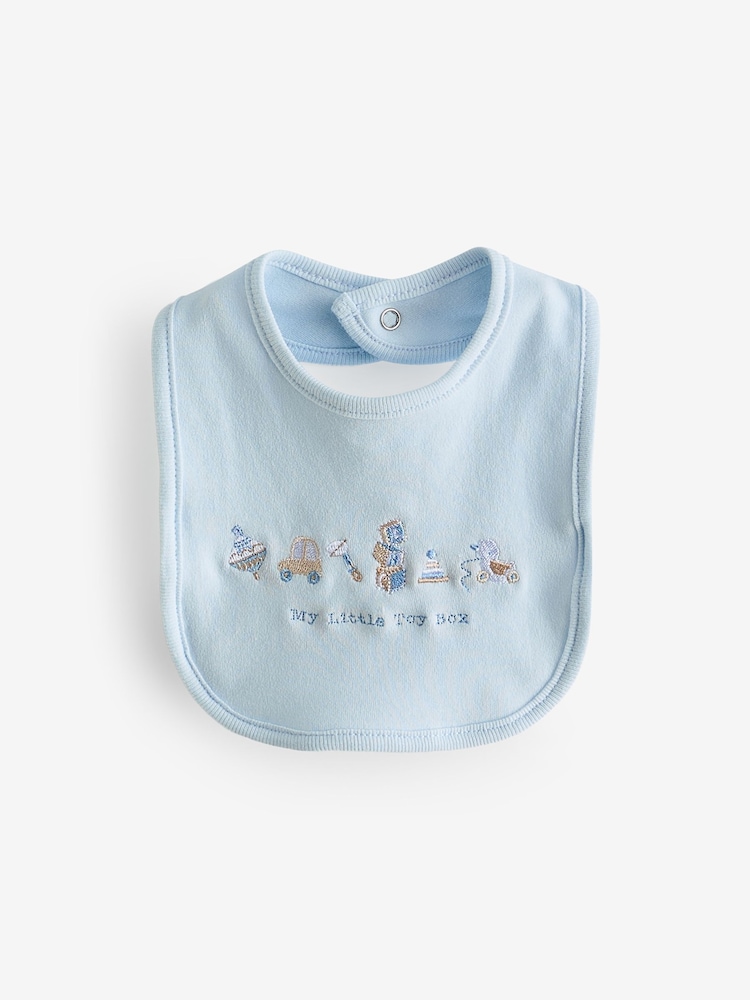 Rock-A-Bye Baby Boutique Blue Toy Print Cotton 5-Piece Baby 100% Cotton Gift Set - Image 4 of 6