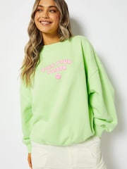 Skinnydip Green Disney Evil Queen Bad Apple Sweatshirt - Image 1 of 4