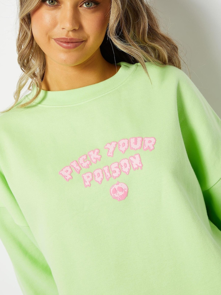 Skinnydip Green Disney Evil Queen Bad Apple Sweatshirt - Image 4 of 4