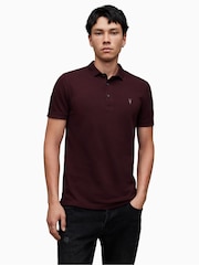 AllSaints Red Reform Polo Shirt - Image 1 of 6