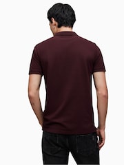 AllSaints Red Reform Polo Shirt - Image 2 of 6