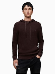 AllSaints Red Ivar Merino Hoodie - Image 1 of 6