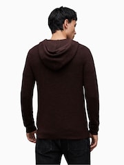 AllSaints Red Ivar Merino Hoodie - Image 2 of 6