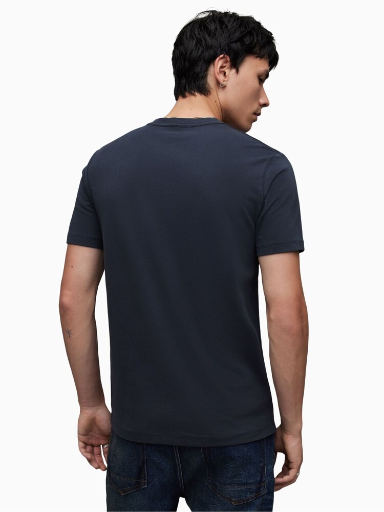 AllSaints Blue Brace Short Sleeve 100% Cotton Crew T-Shirt - Image 2 of 5