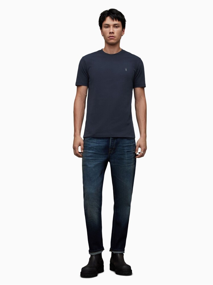 AllSaints Blue Brace Short Sleeve 100% Cotton Crew T-Shirt - Image 3 of 5