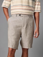 Sand 100% Linen Luxe Shorts - Image 1 of 9