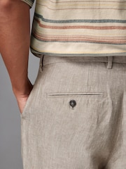 Sand 100% Linen Luxe Shorts - Image 5 of 9